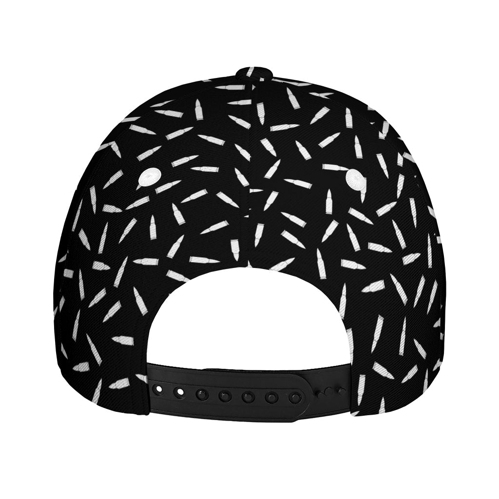 White And Black Gun Bullet Pattern Print Baseball Cap