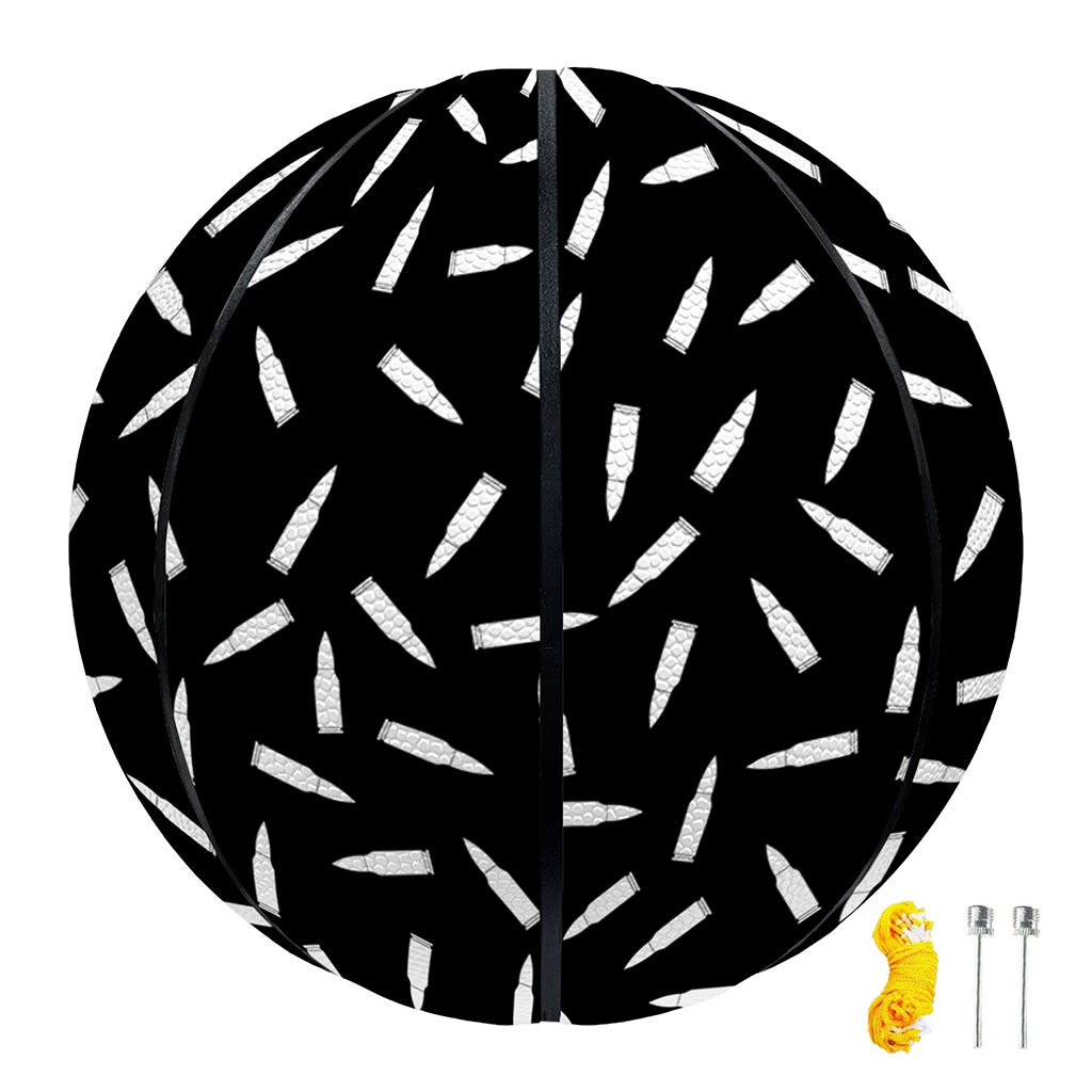 White And Black Gun Bullet Pattern Print Basketball