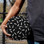 White And Black Gun Bullet Pattern Print Basketball