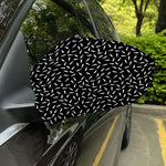 White And Black Gun Bullet Pattern Print Car Side Mirror Covers