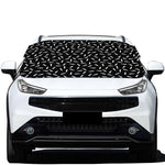 White And Black Gun Bullet Pattern Print Car Windshield Snow Cover