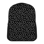 White And Black Gun Bullet Pattern Print Casual Backpack