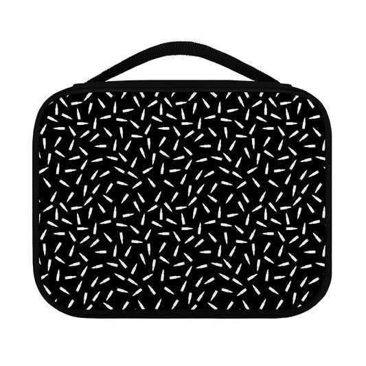 White And Black Gun Bullet Pattern Print Classic Bible Case