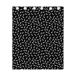 White And Black Gun Bullet Pattern Print Curtain