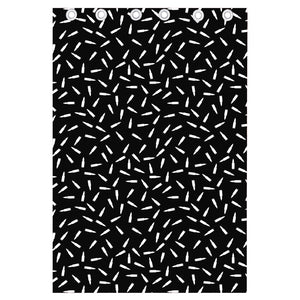 White And Black Gun Bullet Pattern Print Curtain