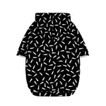 White And Black Gun Bullet Pattern Print Dog Zip Up Hoodie