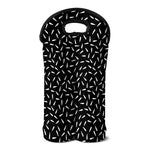 White And Black Gun Bullet Pattern Print Double Neoprene Wine Tote
