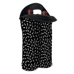 White And Black Gun Bullet Pattern Print Double Neoprene Wine Tote