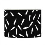 White And Black Gun Bullet Pattern Print Drum Lamp Shade