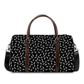 White And Black Gun Bullet Pattern Print Duffel Bag