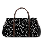 White And Black Gun Bullet Pattern Print Duffle Bag