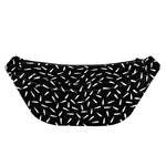 White And Black Gun Bullet Pattern Print Fanny Pack