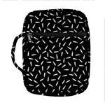 White And Black Gun Bullet Pattern Print Front Pocket Bible Bag