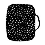 White And Black Gun Bullet Pattern Print Front Pocket Bible Bag