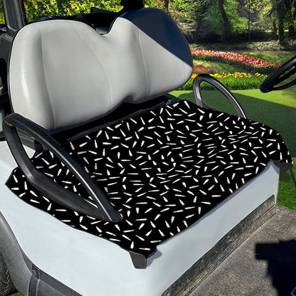 White And Black Gun Bullet Pattern Print Golf Cart Seat Cover