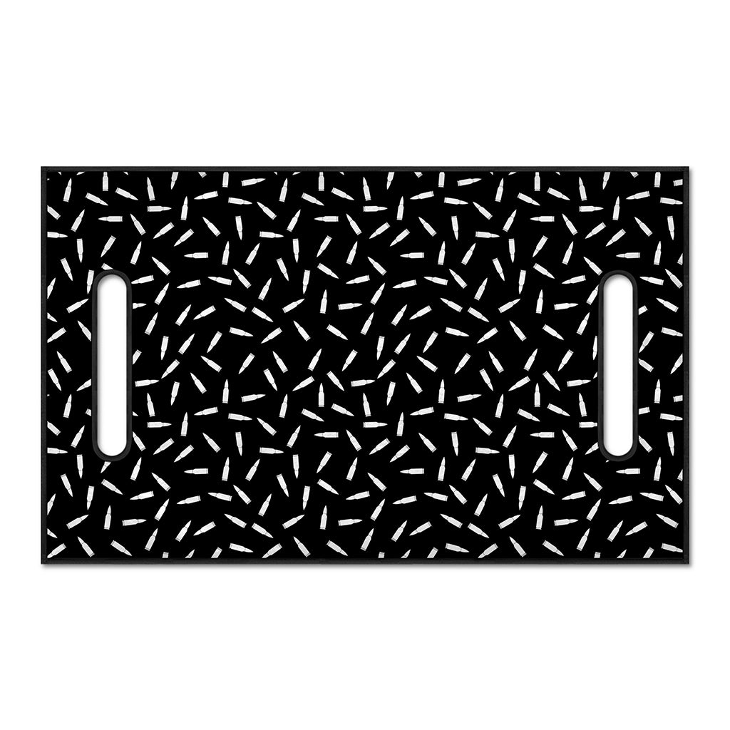 White And Black Gun Bullet Pattern Print Golf Cart Seat Cover