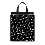 White And Black Gun Bullet Pattern Print Insulated Lunch Tote