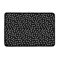 White And Black Gun Bullet Pattern Print Kitchen Mat