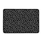 White And Black Gun Bullet Pattern Print Kitchen Mat