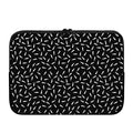 White And Black Gun Bullet Pattern Print Laptop Sleeve