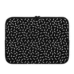 White And Black Gun Bullet Pattern Print Laptop Sleeve