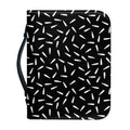 White And Black Gun Bullet Pattern Print Leather Bible Cover