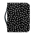 White And Black Gun Bullet Pattern Print Leather Bible Cover