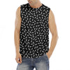 White And Black Gun Bullet Pattern Print Men's Fitness Tank Top