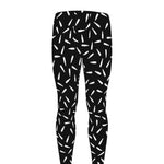 White And Black Gun Bullet Pattern Print Men's leggings