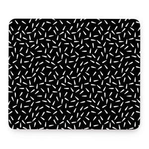 White And Black Gun Bullet Pattern Print Mouse Pad