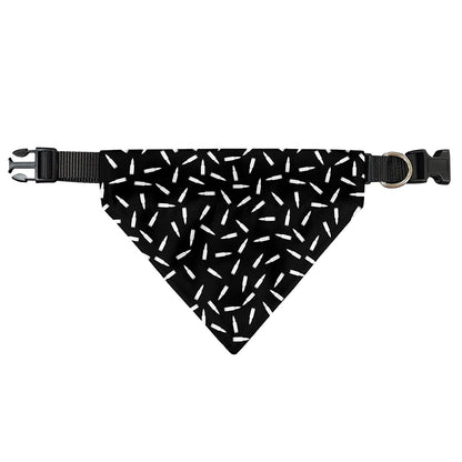 White And Black Gun Bullet Pattern Print Over The Collar Dog Bandana