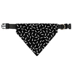 White And Black Gun Bullet Pattern Print Over The Collar Dog Bandana