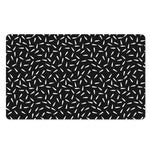 White And Black Gun Bullet Pattern Print Polyester Doormat