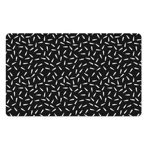 White And Black Gun Bullet Pattern Print Polyester Doormat