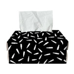 White And Black Gun Bullet Pattern Print Rectangle Tissue Box Cover
