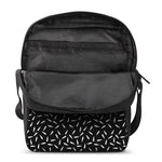 White And Black Gun Bullet Pattern Print Rectangular Crossbody Bag