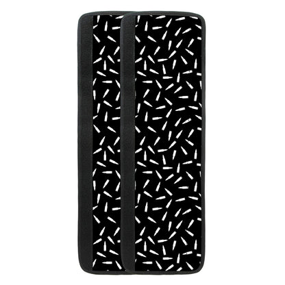 White And Black Gun Bullet Pattern Print Refrigerator Handle Covers
