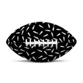White And Black Gun Bullet Pattern Print Rugby Ball
