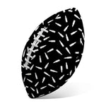 White And Black Gun Bullet Pattern Print Rugby Ball