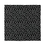 White And Black Gun Bullet Pattern Print Silk Bandana