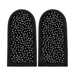 White And Black Gun Bullet Pattern Print Skillet Handle Cover