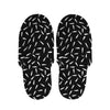 White And Black Gun Bullet Pattern Print Slippers