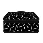White And Black Gun Bullet Pattern Print Small Lunch Bag