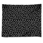 White And Black Gun Bullet Pattern Print Tapestry