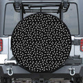 White And Black Gun Bullet Pattern Print Tire Cover