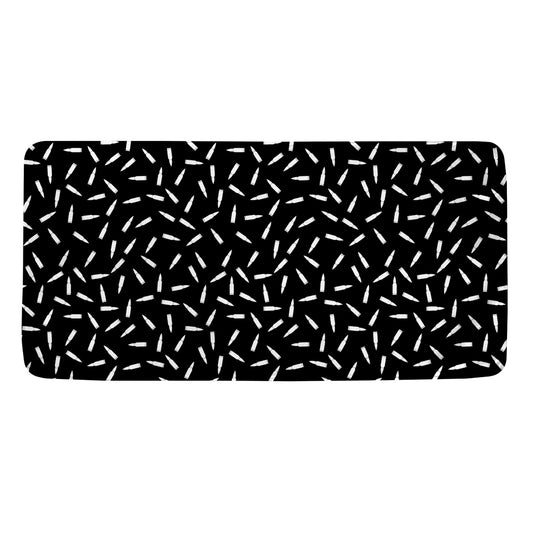 White And Black Gun Bullet Pattern Print Towel