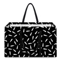White And Black Gun Bullet Pattern Print Utility Tote Bag
