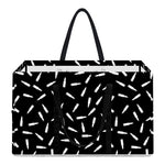 White And Black Gun Bullet Pattern Print Utility Tote Bag