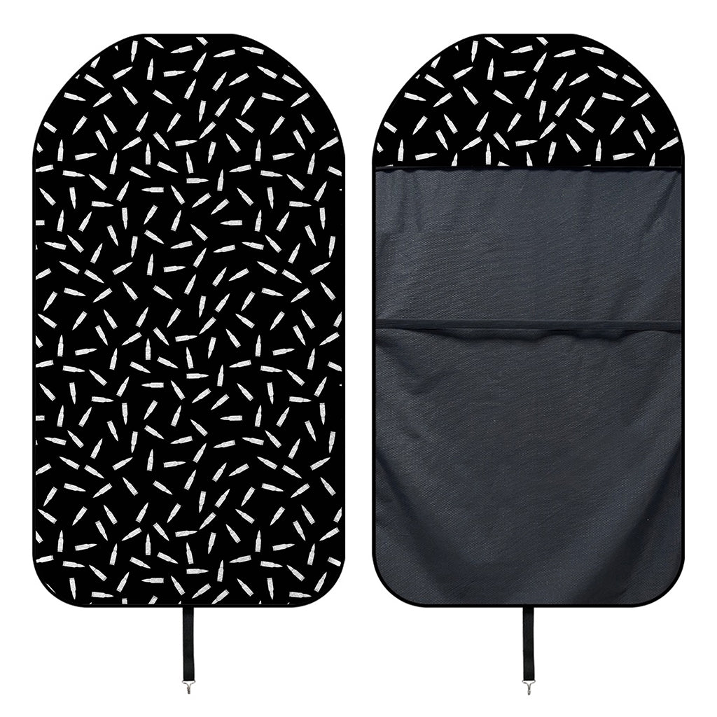 White And Black Gun Bullet Pattern Print Waterproof Car Seat Cover