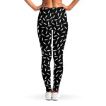 White And Black Gun Bullet Pattern Print Women's Leggings
